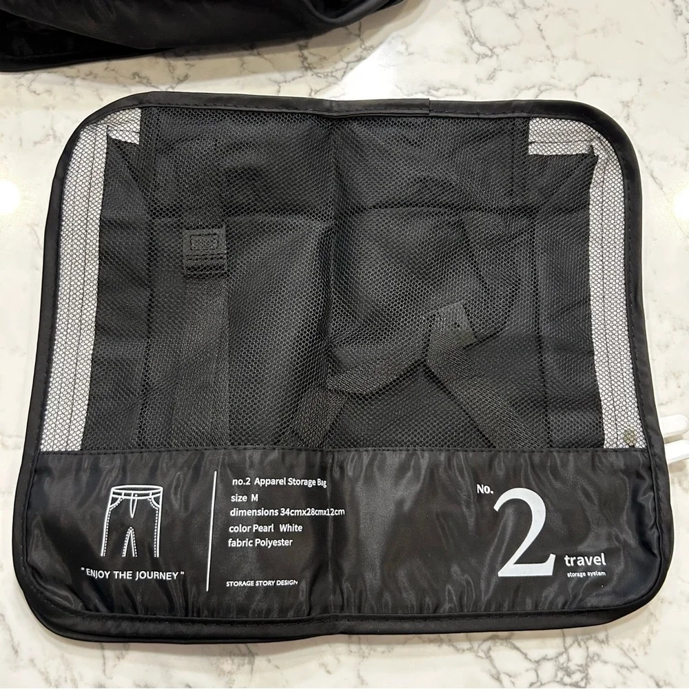 3 Black Packing Storage‎ Bags for Travel